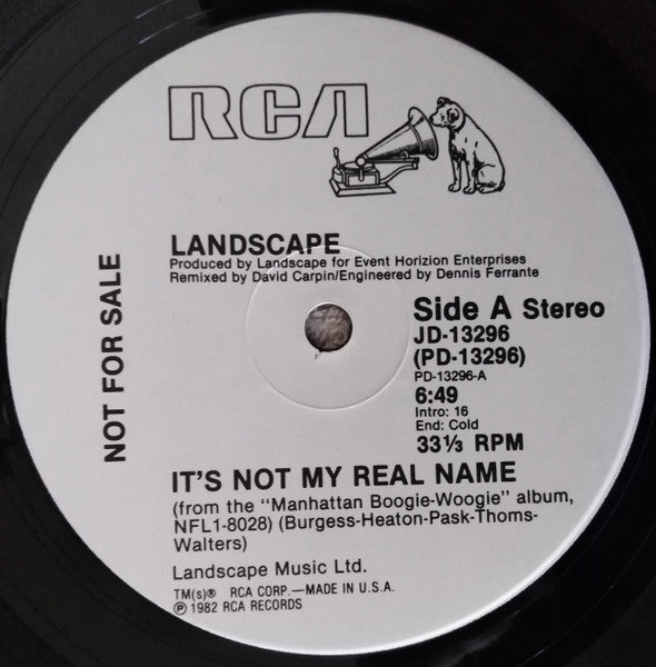 Landscape – It's Not My Real Name (Remixed Version) (VG+) BOXE1