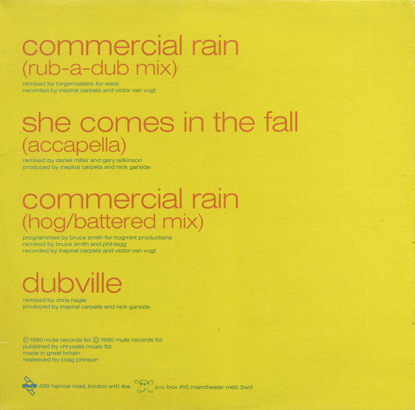 Inspiral Carpets – Commercial Rain / She Comes In The Fall (Remixes) (NM) BOXE3