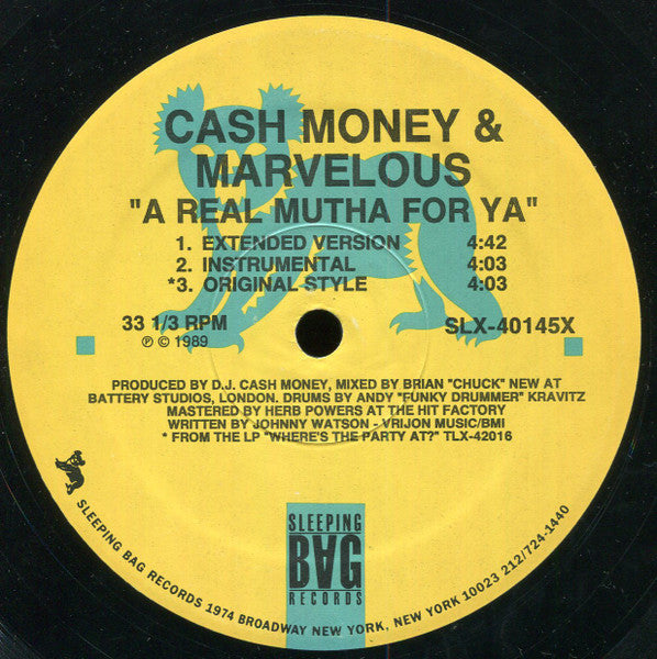 Cash Money And Marvelous – A Real Mutha For Ya / New Sheriff In Town (MINT, SELLADO) BOXE1