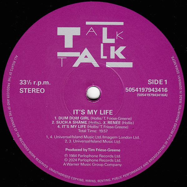 Talk Talk – It's My Life (NUEVO, SELLADO) BOXV3