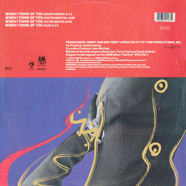Janet Jackson – When I Think Of You (Dance Remix) (EX, FUNDA VG+) BOX36