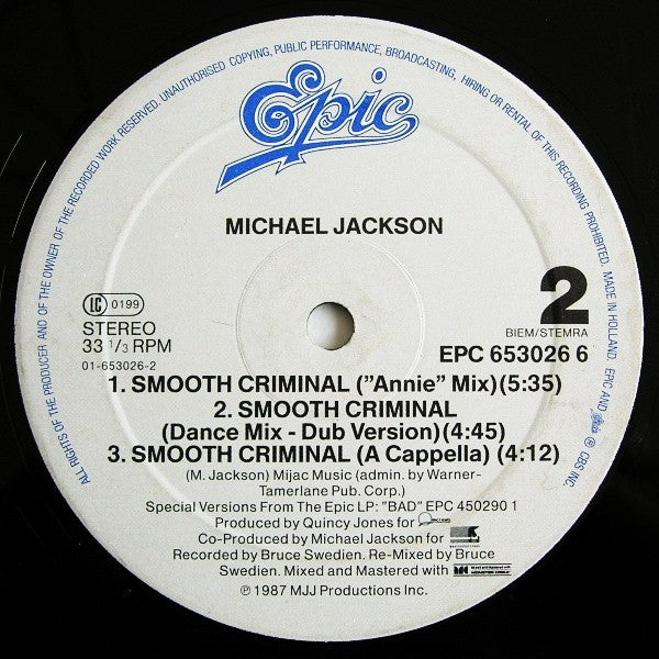 Michael Jackson – Smooth Criminal (VG+ FUNDA EX) BOX35