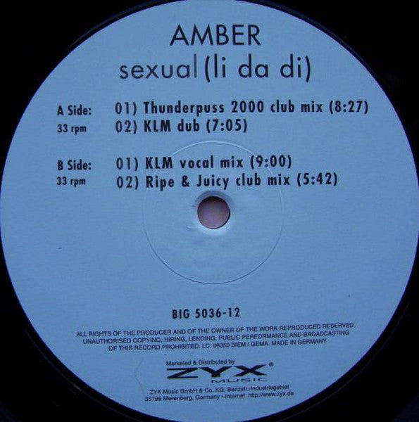 Amber – Sexual (Li Da Di) (EX, FUNDA NM) BOX32