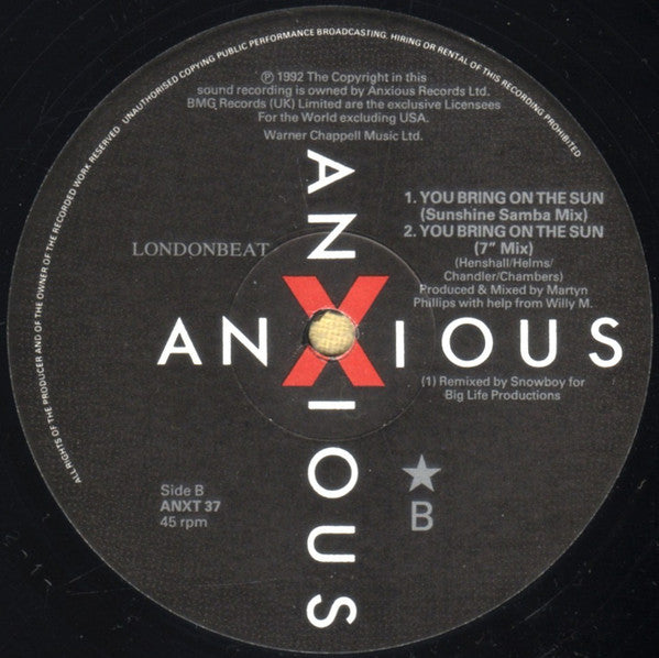 Londonbeat – You Bring On The Sun (EX) BOX18