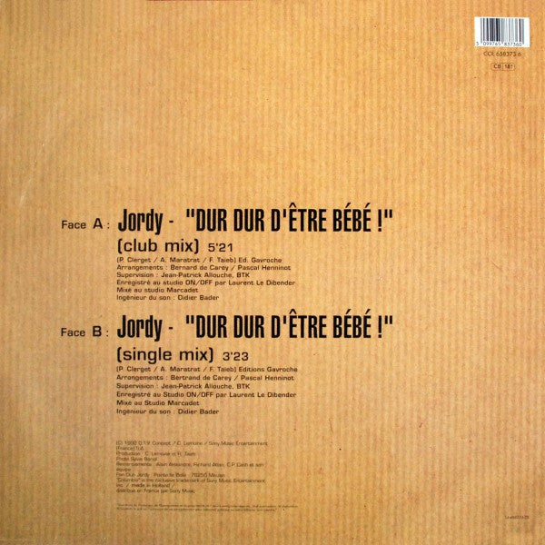 Jordy  – Dur Dur D'être Bébé! (NM, FUNDA VG+) BOX5