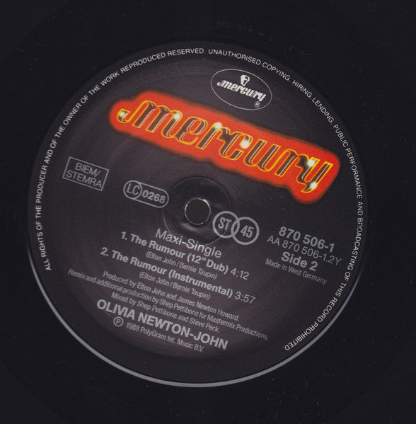 Olivia Newton-John – The Rumour (NM, FUNDA VG+) BOX9