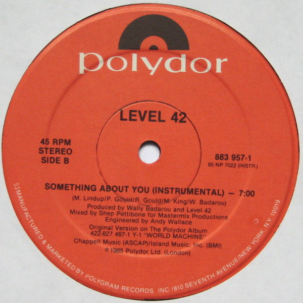 Level 42 – Something About You (NM, FUNDA GENÉRICA DE SELLO) BOX21