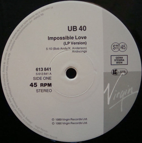 UB40 – Impossible Love (VG+) BOXE1