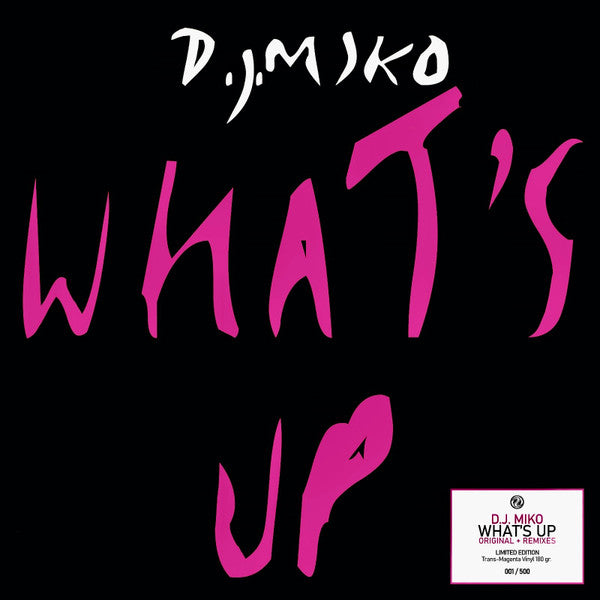 DJ Miko – What's Up - EDICIÓN LIMITADA NUMERADA SOLO 500 COPIAS  (NUEVO, SELLADO) BOXV4