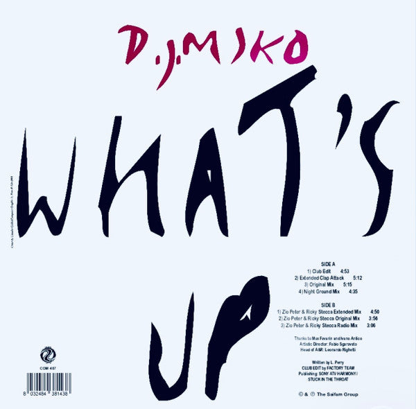 DJ Miko – What's Up - EDICIÓN LIMITADA NUMERADA SOLO 500 COPIAS  (NUEVO, SELLADO) BOXV4