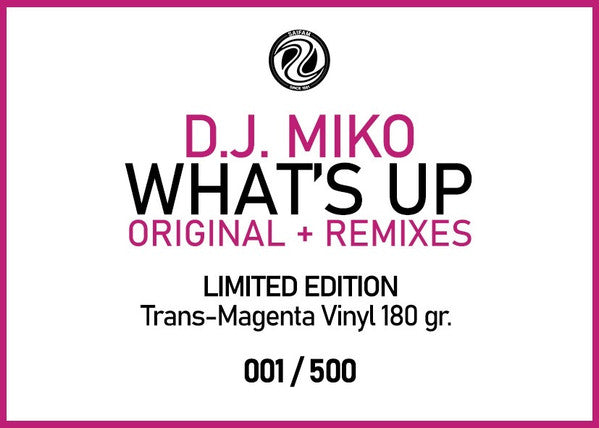 DJ Miko – What's Up - EDICIÓN LIMITADA NUMERADA SOLO 500 COPIAS  (NUEVO, SELLADO) BOXV4