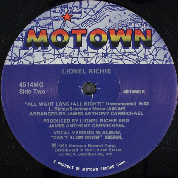 Lionel Richie – All Night Long (All Night) (VG+, FUNDA GENÉRICA MOTOWN) BOX22