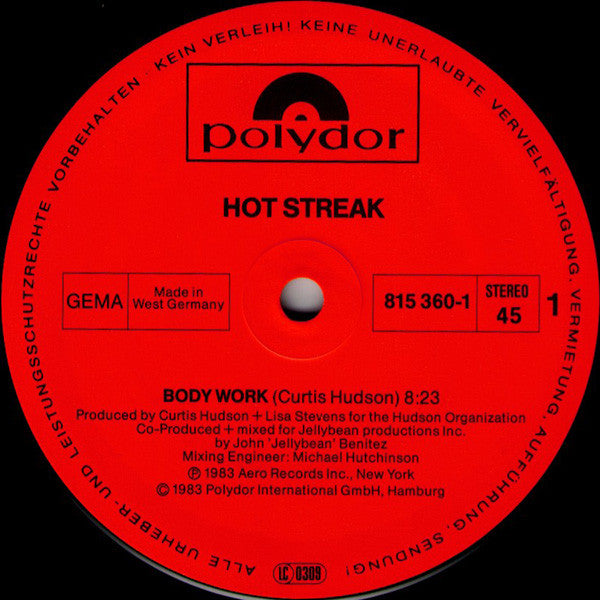 Hot Streak – Body Work (NM) BOX27
