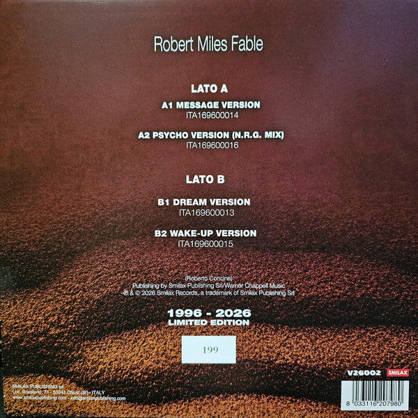 Robert Miles – Fable (1996 - 2026) (MINT, NUEVO, SELLADO) BOX15