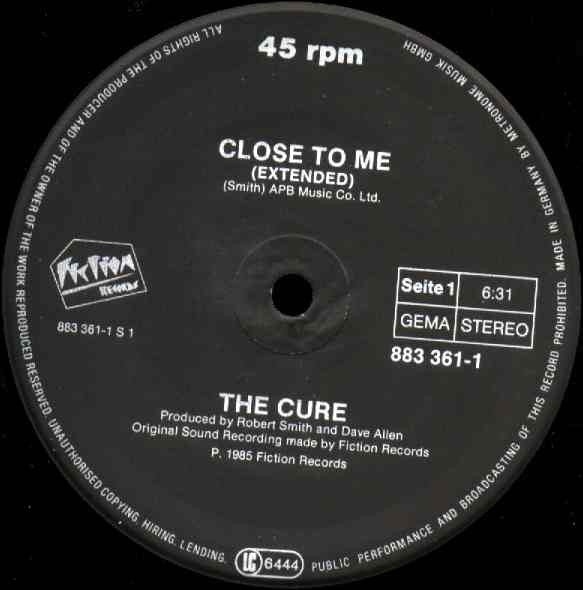 The Cure – Close To Me (NM, FUNDA VG+) BOX5