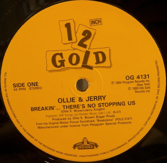 Ollie And Jerry / Go Go Lorenzo & The Davis Pinckney Project – Breakin' There's No Stopping Us / You Can Dance If You Want To (VG+) BOX17