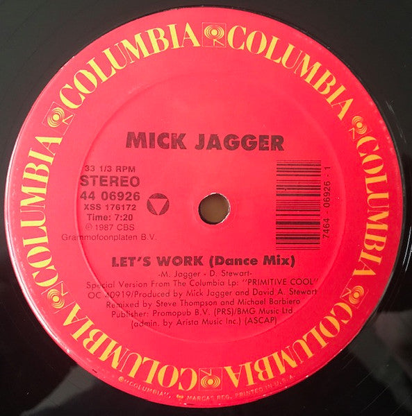 Mick Jagger – Let's Work (VG+) BOX8