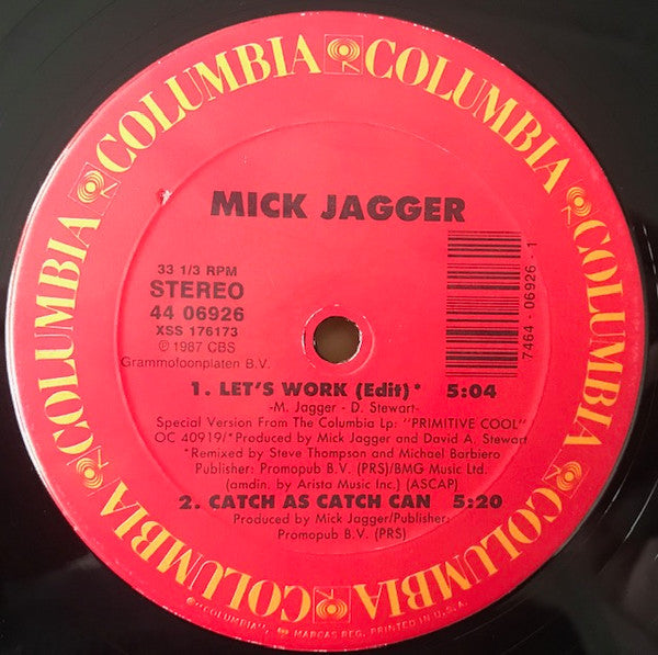 Mick Jagger – Let's Work (VG+) BOX8