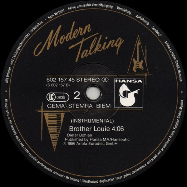 Modern Talking – Brother Louie (Special Long Version) (NM, FUNDA VG+)) BOX27