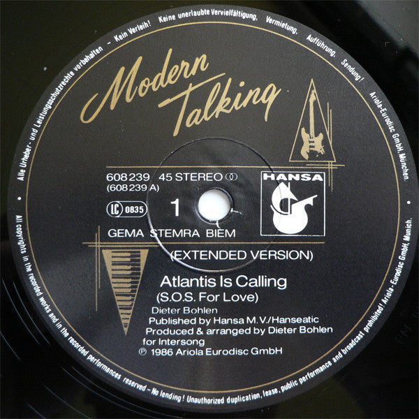 Modern Talking – Atlantis Is Calling (S.O.S. For Love) (Extended Version) (NM) BOX35