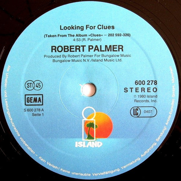 Robert Palmer – Looking For Clues / Johnny And Mary (NM, FUNDA VG+) BOX31