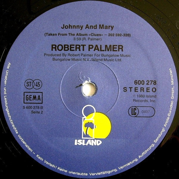 Robert Palmer – Looking For Clues / Johnny And Mary (NM, FUNDA VG+) BOX31
