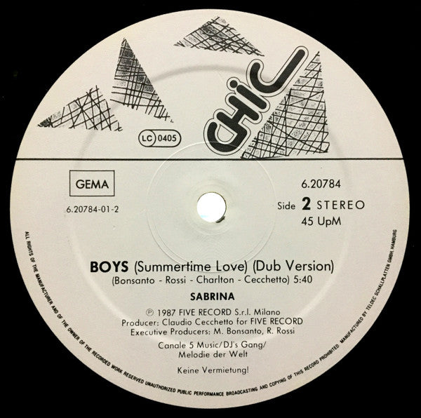 Sabrina – Boys (Summertime Love) (VG+) BOX25
