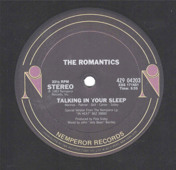 The Romantics – Talking In Your Sleep (NM, FUNDA GENÉRICA EX) BOX12