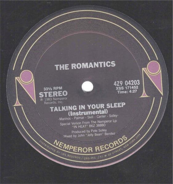 The Romantics – Talking In Your Sleep (NM, FUNDA GENÉRICA EX) BOX12