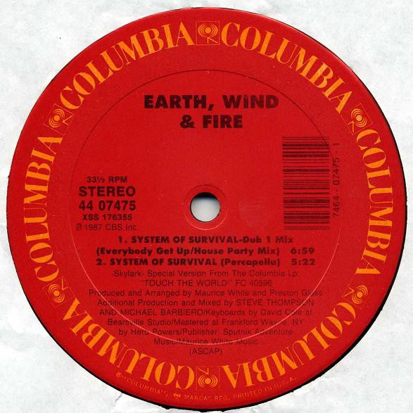 Earth, Wind & Fire – System Of Survival (12" Mixes) (NM) BOX19