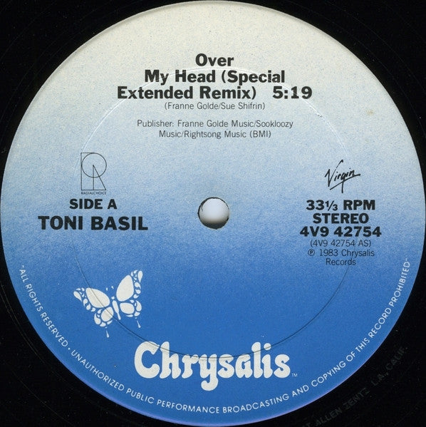 Toni Basil – Over My Head (EX, VG+) BOX7