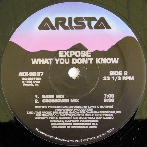 Exposé – What You Don't Know (VG+) BOX14