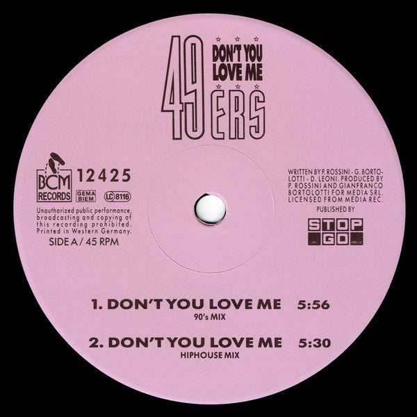 49ers – Don't You Love Me (NM, FUNDA EX) BOX22