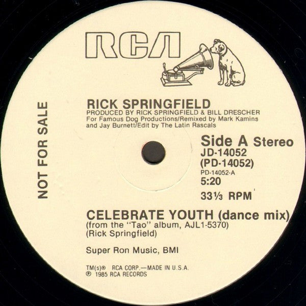 Rick Springfield – Celebrate Youth (VG+ FUNDA GENERICA DE SELLO) BOX4