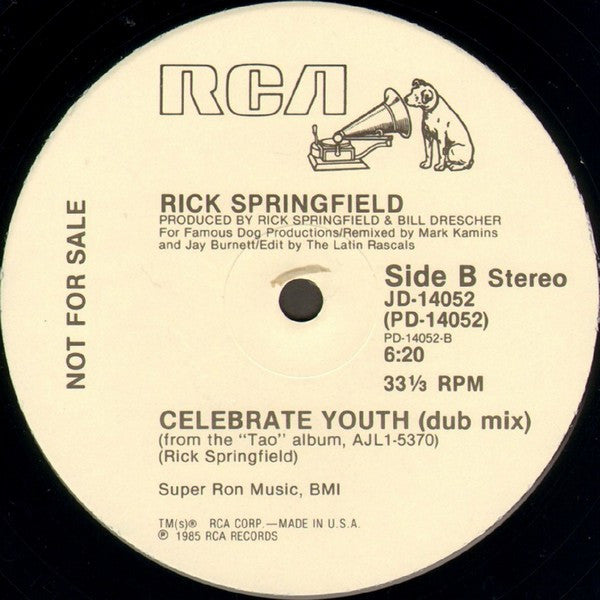 Rick Springfield – Celebrate Youth (VG+ FUNDA GENERICA DE SELLO) BOX4