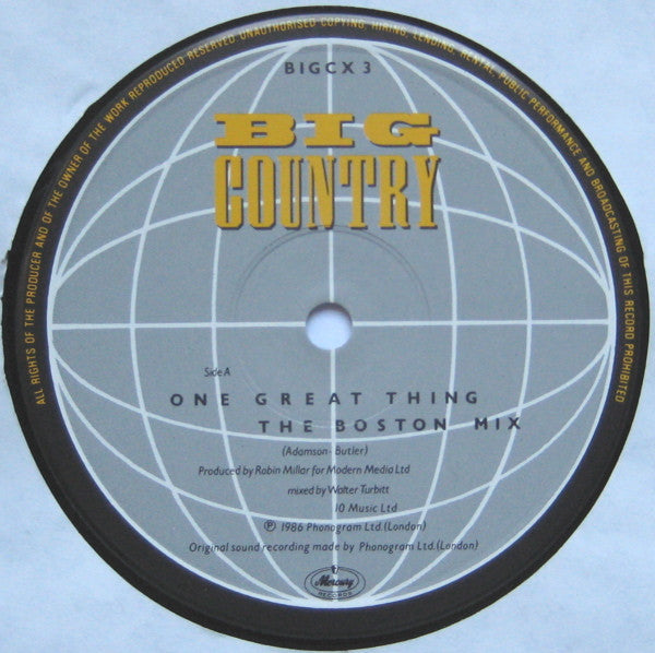 Big Country – One Great Thing (Extended Mix) (NM) BOX8
