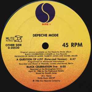 Depeche Mode ‎– A Question Of Time / A Question Of Lust (NM, FUNDA VG+) BOX24