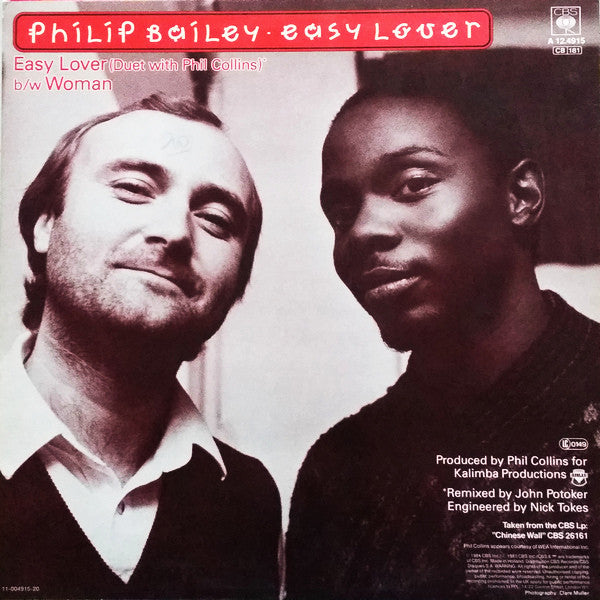 Philip Bailey Duet With Phil Collins / Philip Bailey – Easy Lover (Extended Dance Remix) b/w Woman (NM, FUNDA VG+) BOX30