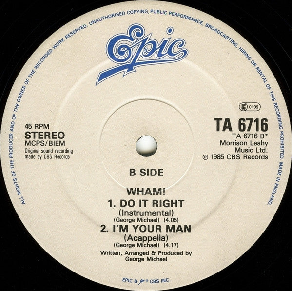 Wham! – I'm Your Man (EX) BOX15