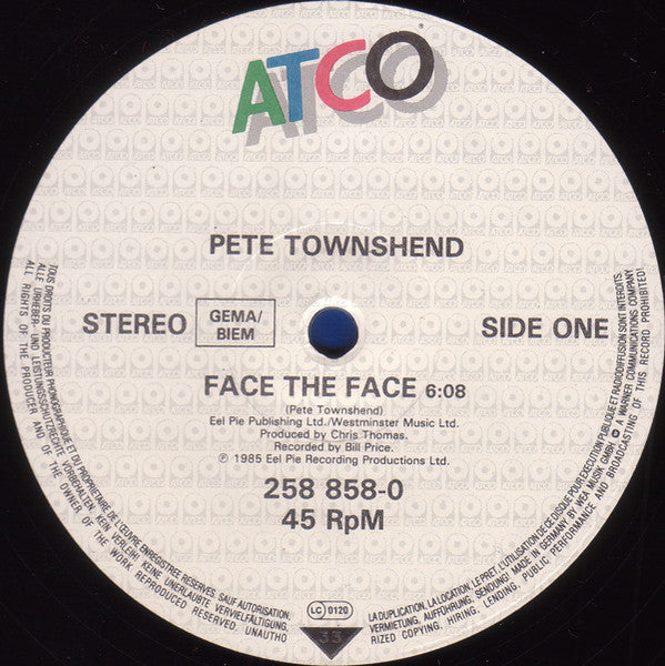 Pete Townshend – Face The Face (NM, FUNDA VG+) BOX2