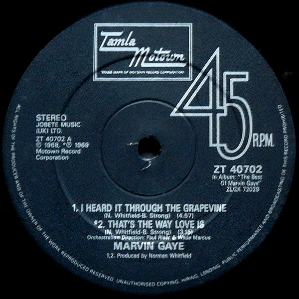 Marvin Gaye – I Heard It Through The Grapevine (EX) BOX18