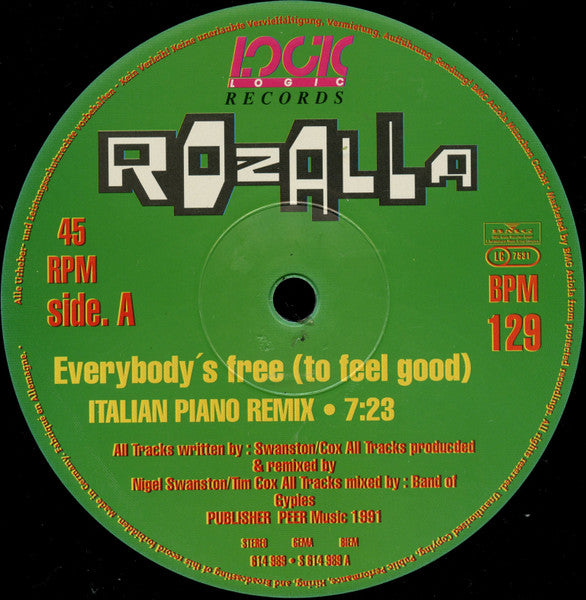 Rozalla – Everybody's Free (To Feel Good) Remix (VG+) BOX24