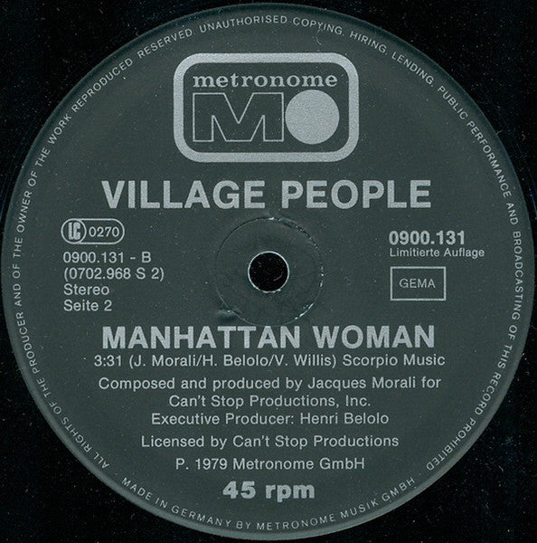 Village People – In The Navy (NM, FUNDA VG+) BOX20