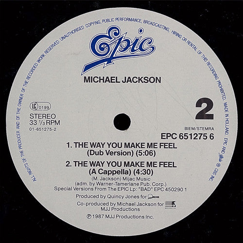 Michael Jackson – The Way You Make Me Feel (Special 12" Single Mixes) (NM) BOX31