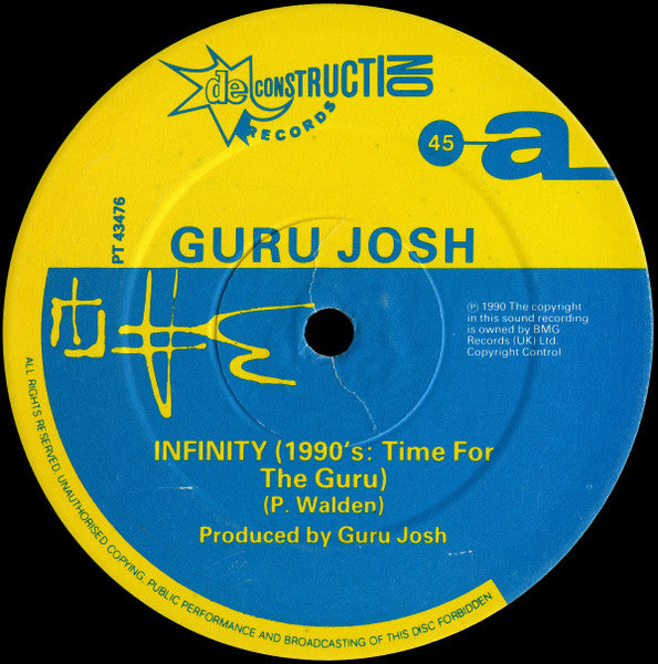 Guru Josh – Infinity (1990's...Time For The Guru) (FUNDA GENERICA NM, ESTADO EX) BOX 17