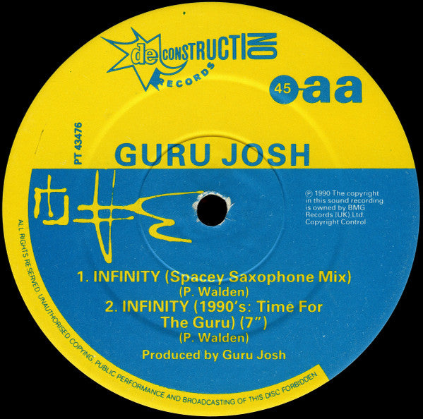 Guru Josh – Infinity (1990's...Time For The Guru) (FUNDA GENERICA NM, ESTADO EX) BOX 17