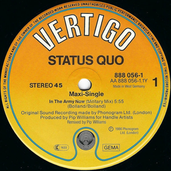 Status Quo – In The Army Now (NM, FUNDA VG+) BOX 9