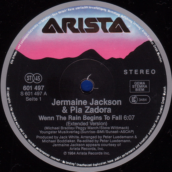 Jermaine Jackson & Pia Zadora – When The Rain Begins To Fall (NM) BOX26