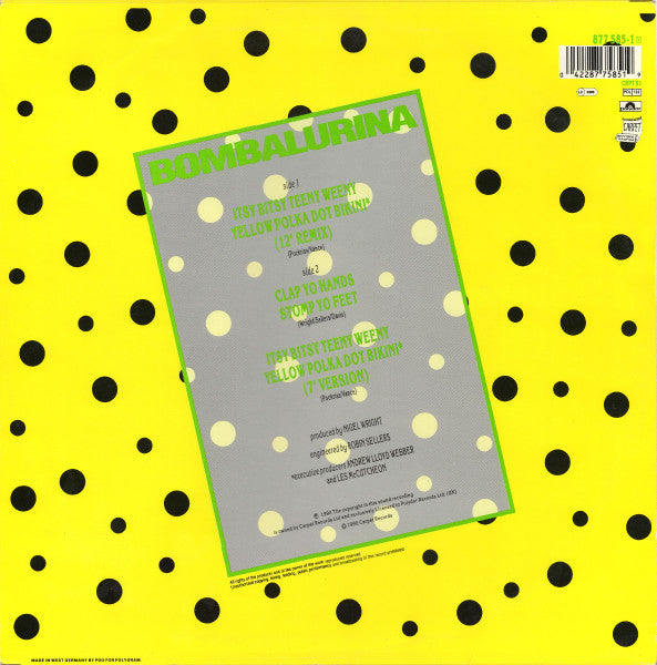 Bombalurina – Itsy Bitsy Teeny Weeny Yellow Polka Dot Bikini (NM) BOX18