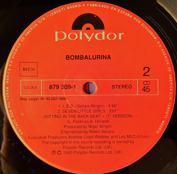 Bombalurina Featuring Timmy Mallett – Seven Little Girls (VG+) BOX9